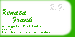 renata frank business card