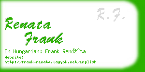 renata frank business card